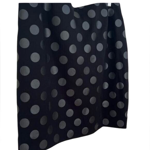 NWOT Akris Punto Lacquered Polka Dot Mini Black Skirt - Sz 12 - Picture 5 of 10
